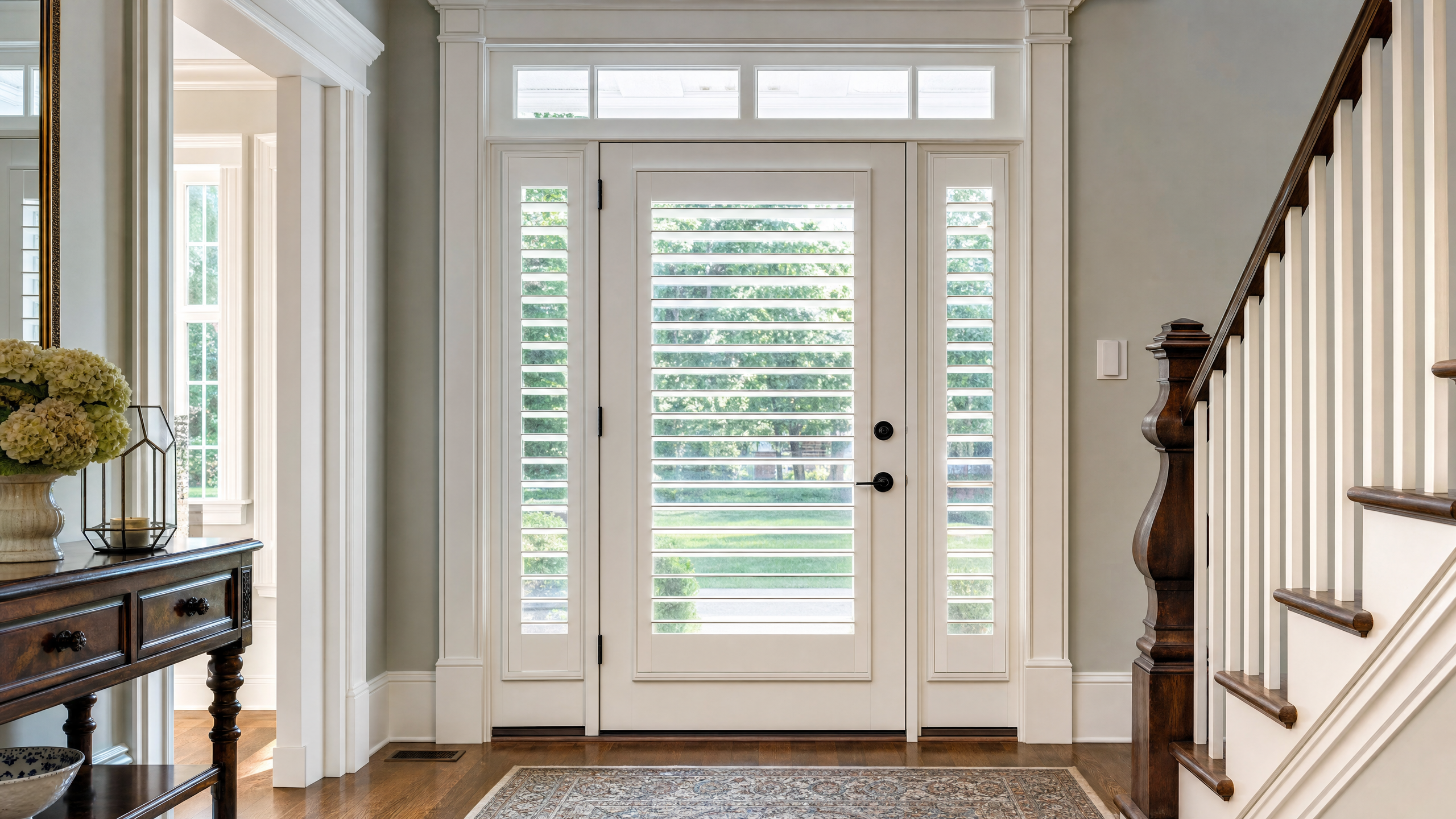 Custom Shutters for Doors shown in a Shenandoah Shutters Richmond-area home