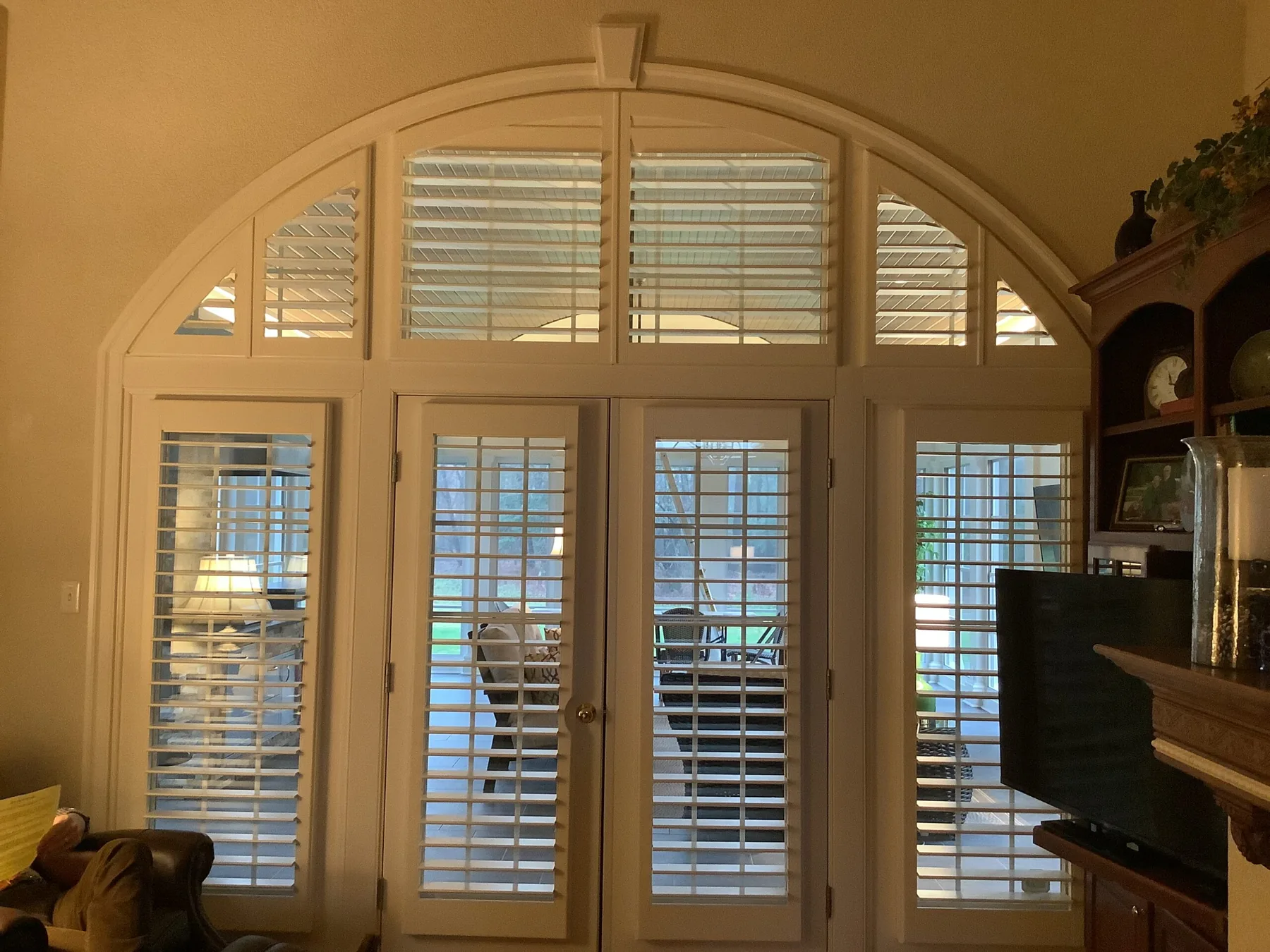 French door shadowboxes and specialty horizontal louvers