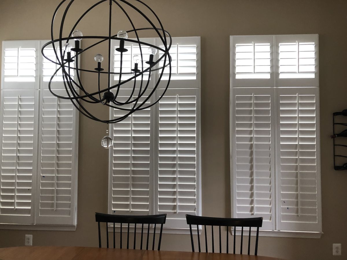 Custom hardwood plantation shutters by Shenandoah Shutters