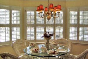 Plantation Shutters with Open Louvers