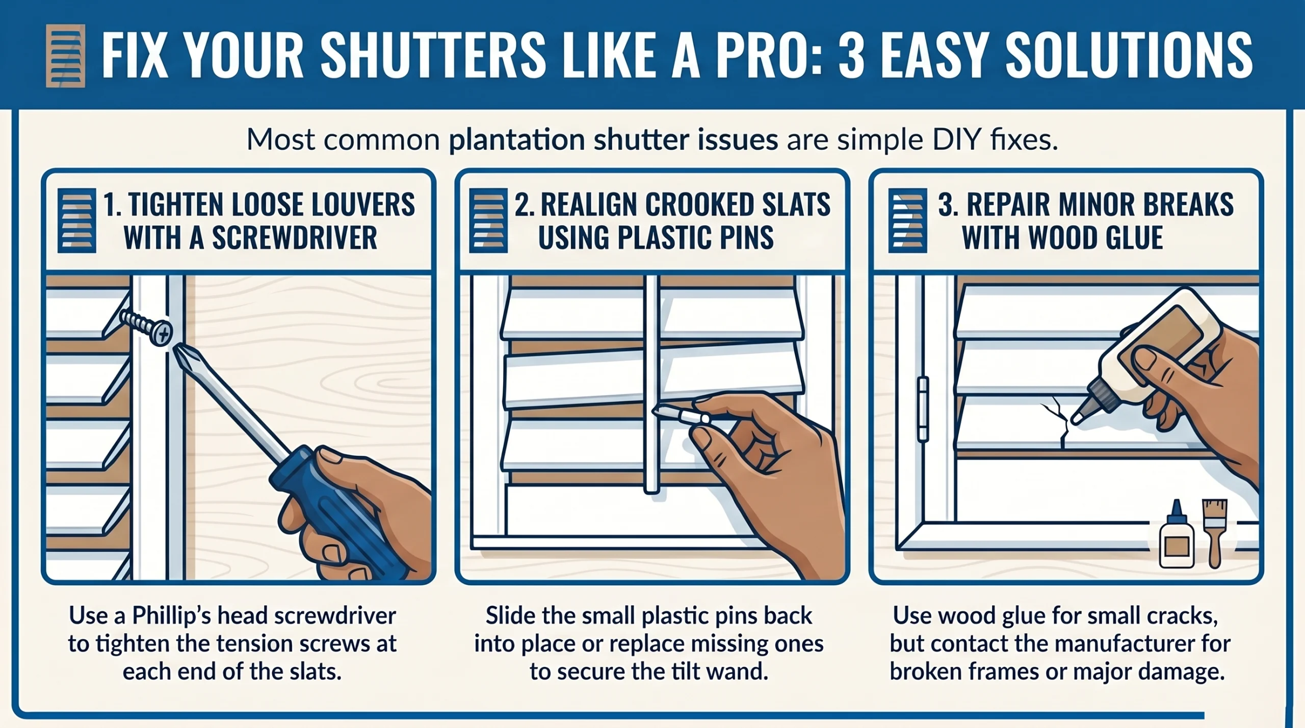 How To Fix Your Plantation Shutters